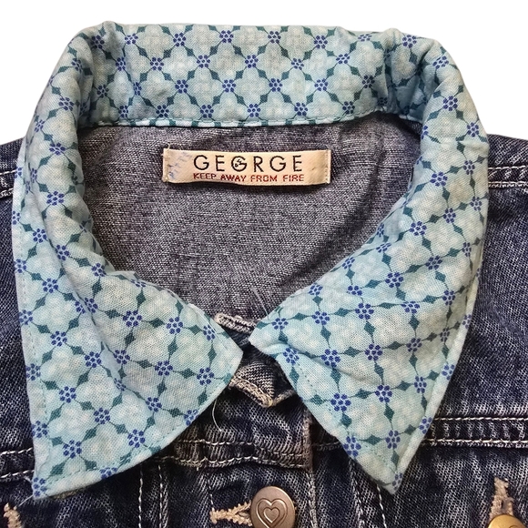 Disney Frozen Handpatched George Jean Jacket Toddler Girl Size 4-5 - Picture 8 of 13